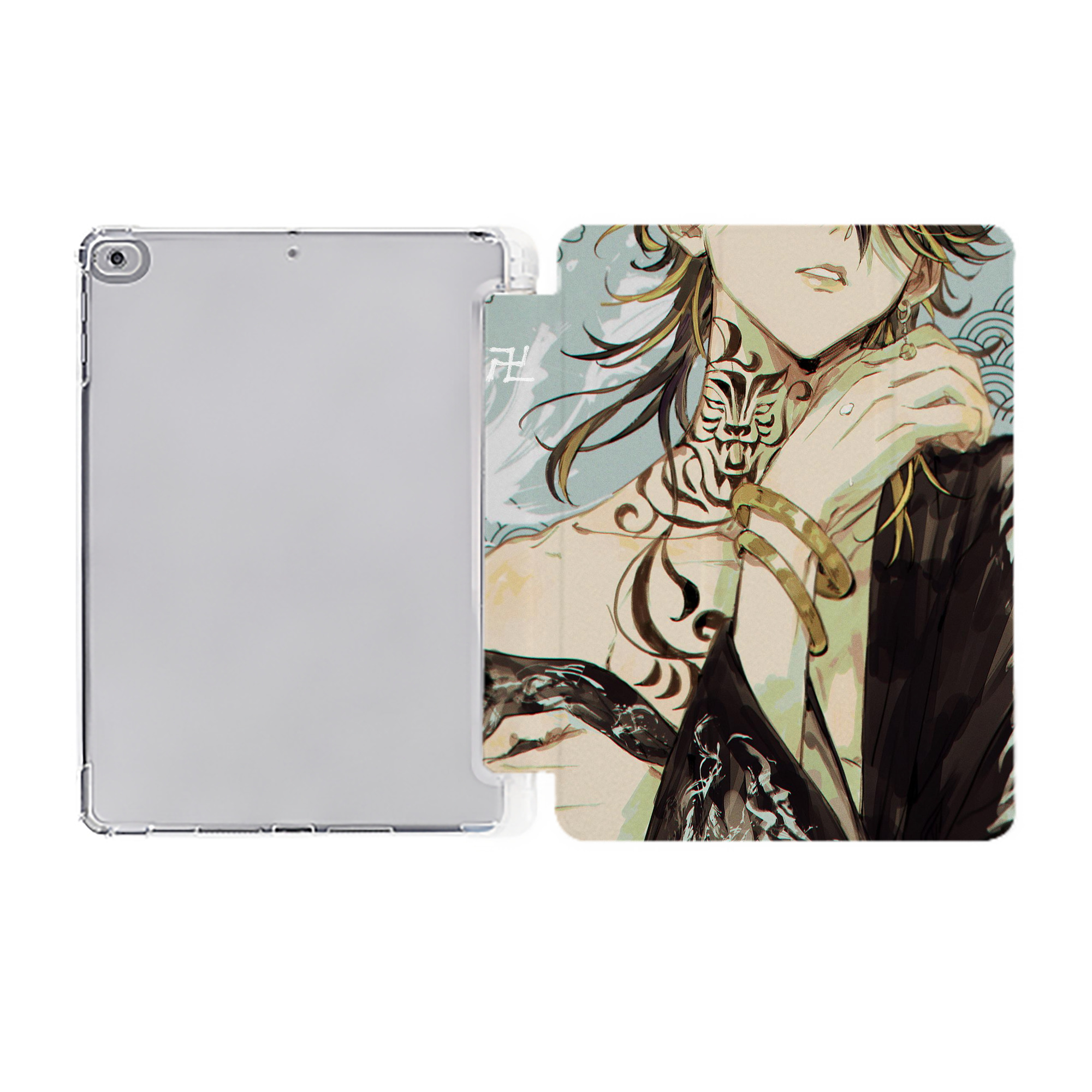 （画像用） 東京リベンジャーズ Tokyo Revengers IPad ケース ペン収納付き 三つ折りスタンド PUレザー×シリコン 対応機種9.5/10.5/10.9インチ